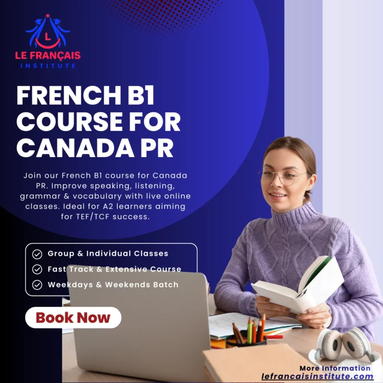 French B1 Course for Canada PR | Le Francais Institute